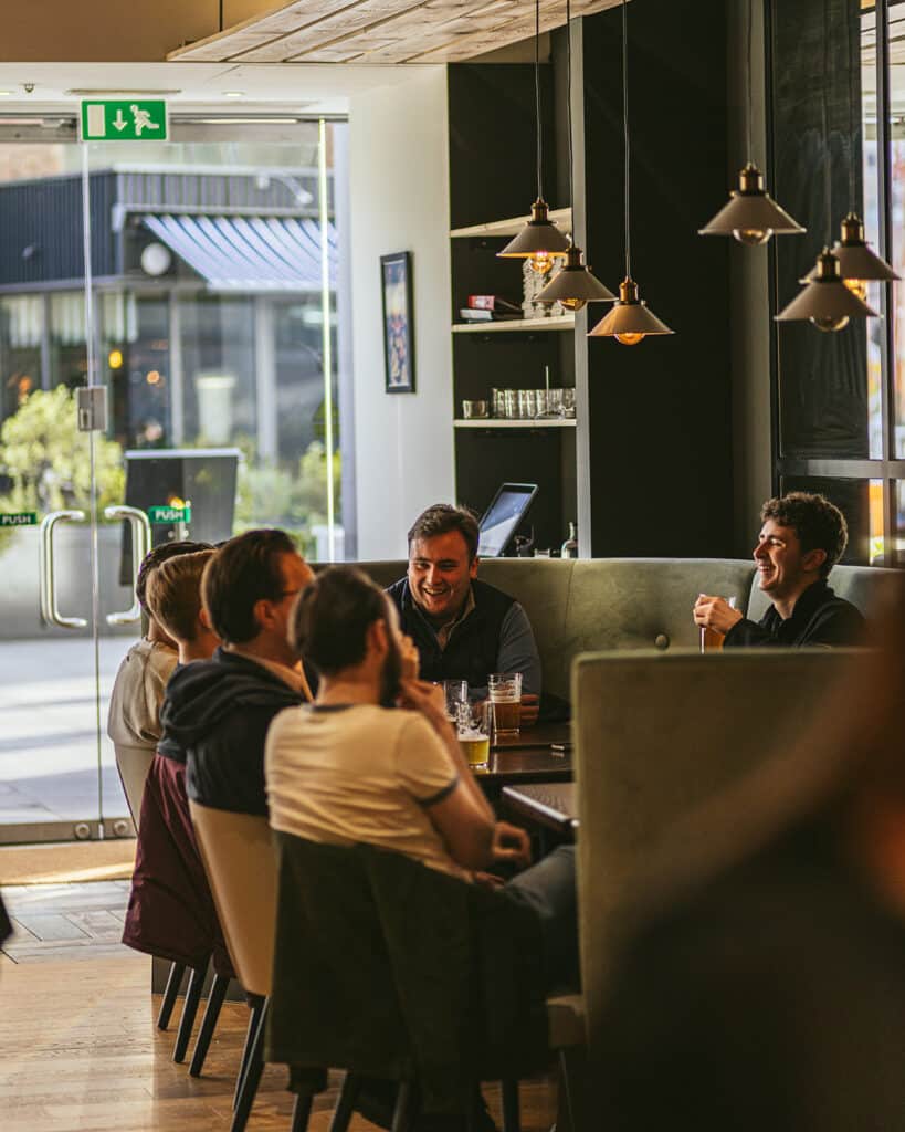 Londoners enjoying Mexican food